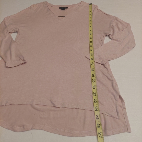Metaphor Light Blush Pink Lightweight V Neck Long Sleeved Shirt Size XSmall - Picture 5 of 10